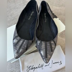 Elizabeth and James metallic zipper flats